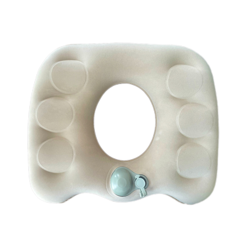 Hosszú üléshez tervezett párna plüss flockos felülettel, üreges kialakítás decubitus elleni, TEP töltet