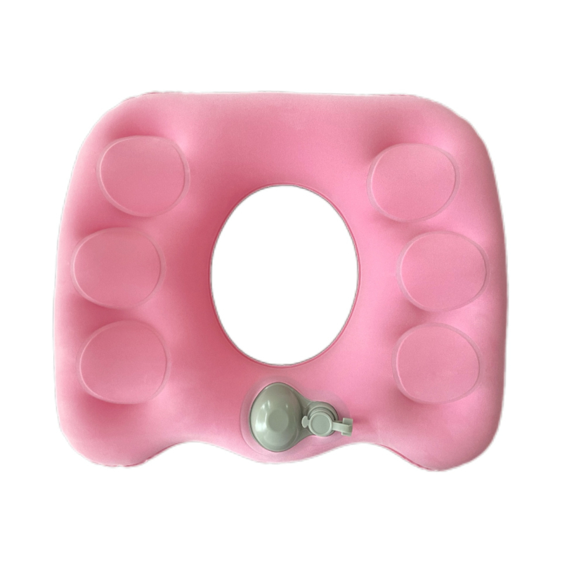 Hosszú üléshez tervezett párna plüss flockos felülettel, üreges kialakítás decubitus elleni, TEP töltet