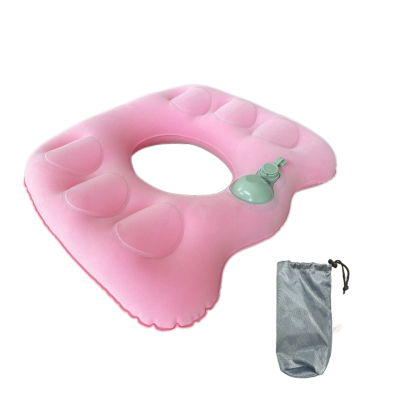 Hosszú üléshez tervezett párna plüss flockos felülettel, üreges kialakítás decubitus elleni, TEP töltet