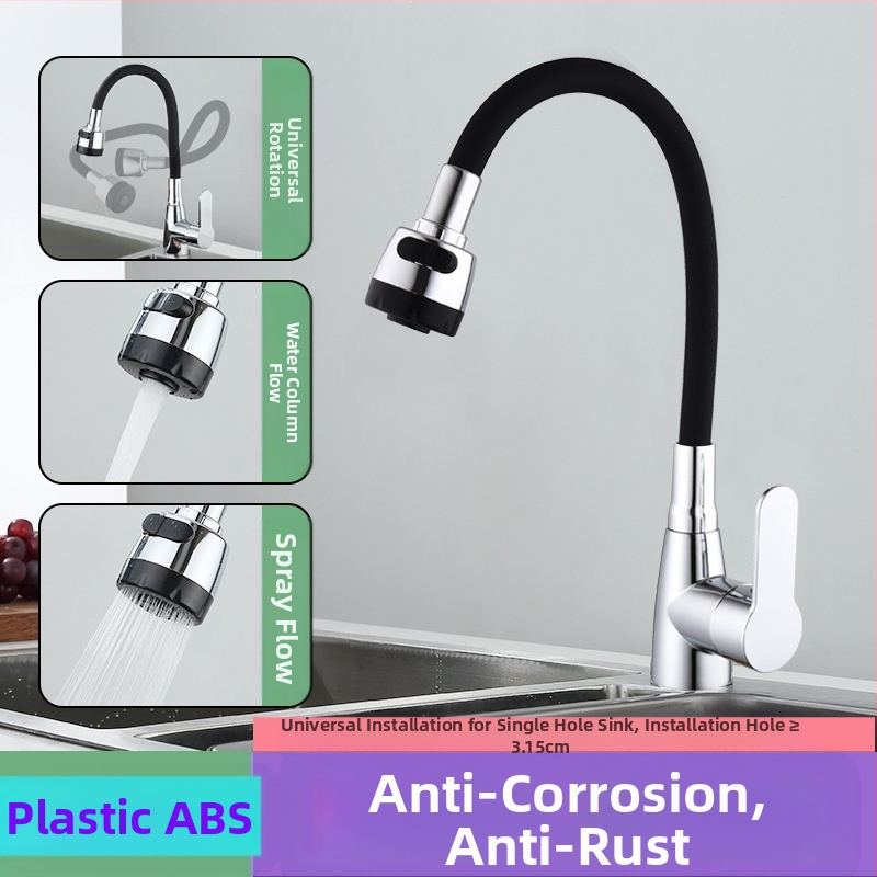 Virtuvės čiaupas, modelis 890, plastiko korpusas, keramikinis vožtuvas, vieno jungties, CE sertifikatas