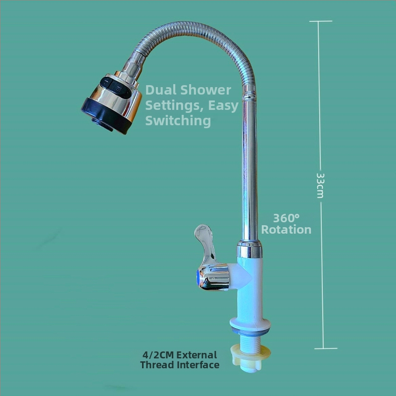 Virtuvės čiaupas, modelis 890, plastiko korpusas, keramikinis vožtuvas, vieno jungties, CE sertifikatas