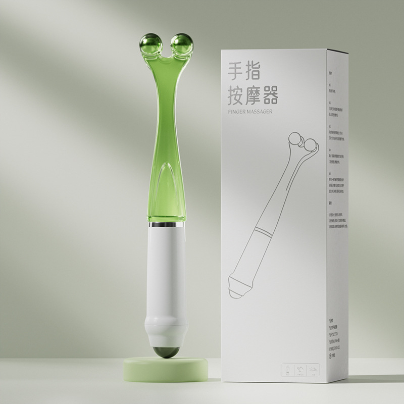 Ujjmasszírozó mágneses golyókkal, klipsz-stílusú ujjízületi masszírozó, súly 62 g, nyomtatott logó, testreszabás elérhető.