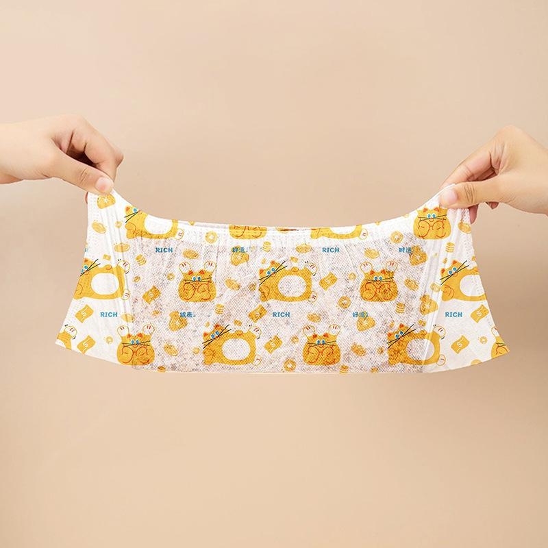 Κάλυμματα παπουτσιών για οικιακή χρήση, παχύ μη υφαντό ύφασμα, μιας χρήσης, εσωτερικοί χώροι, με σχέδιο γάτας