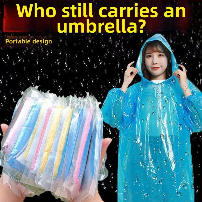 Poncho de ploaie din PVC, subțire, cu adeziv PU pentru etanșare, pentru bicicletă și exterior, imprimare logo disponibil