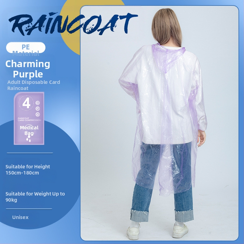 Poncho de ploaie din PVC, subțire, cu adeziv PU pentru etanșare, pentru bicicletă și exterior, imprimare logo disponibil