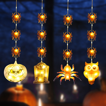 LED νυχτερινό φως Halloween με βεντούζα για ανάρτηση, ενσωματωμένη μπαταρία, πλαστικό αμπαζούρ, διακόπτης τύπου toggle, ατμοσφαιρικό φως