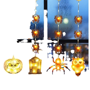 LED νυχτερινό φως Halloween με βεντούζα για ανάρτηση, ενσωματωμένη μπαταρία, πλαστικό αμπαζούρ, διακόπτης τύπου toggle, ατμοσφαιρικό φως