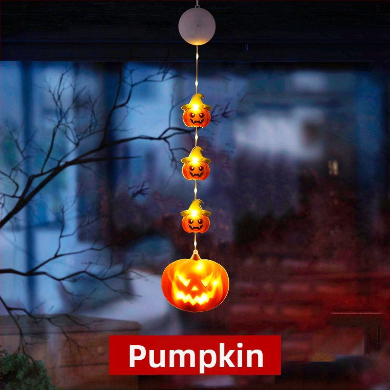 LED naktinė lemputė Helovyno tema su siurbtuko kabinimu, įdiegta baterija, plastikinis gaubtas, jungiklis, aplinkos šviesa