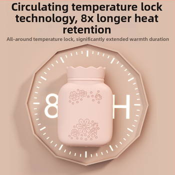 Saulėgrąžų dizaino silikono karšto vandens buteliukas, nešiojamas rankų šildytuvas, pripildytas vandeniu, žiemai aksesuaras, mikrobangų šildymas