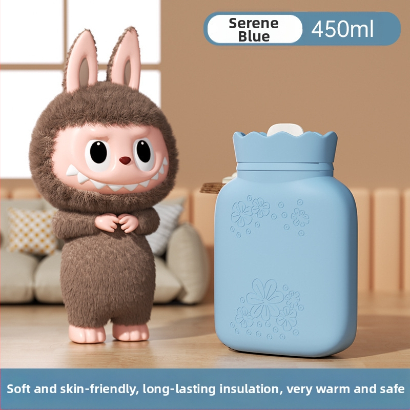 Saulėgrąžų dizaino silikono karšto vandens buteliukas, nešiojamas rankų šildytuvas, pripildytas vandeniu, žiemai aksesuaras, mikrobangų šildymas