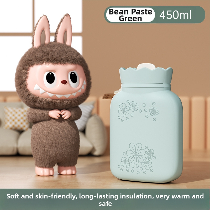 Saulėgrąžų dizaino silikono karšto vandens buteliukas, nešiojamas rankų šildytuvas, pripildytas vandeniu, žiemai aksesuaras, mikrobangų šildymas