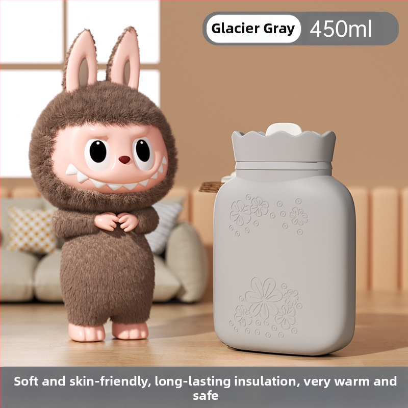 Saulėgrąžų dizaino silikono karšto vandens buteliukas, nešiojamas rankų šildytuvas, pripildytas vandeniu, žiemai aksesuaras, mikrobangų šildymas