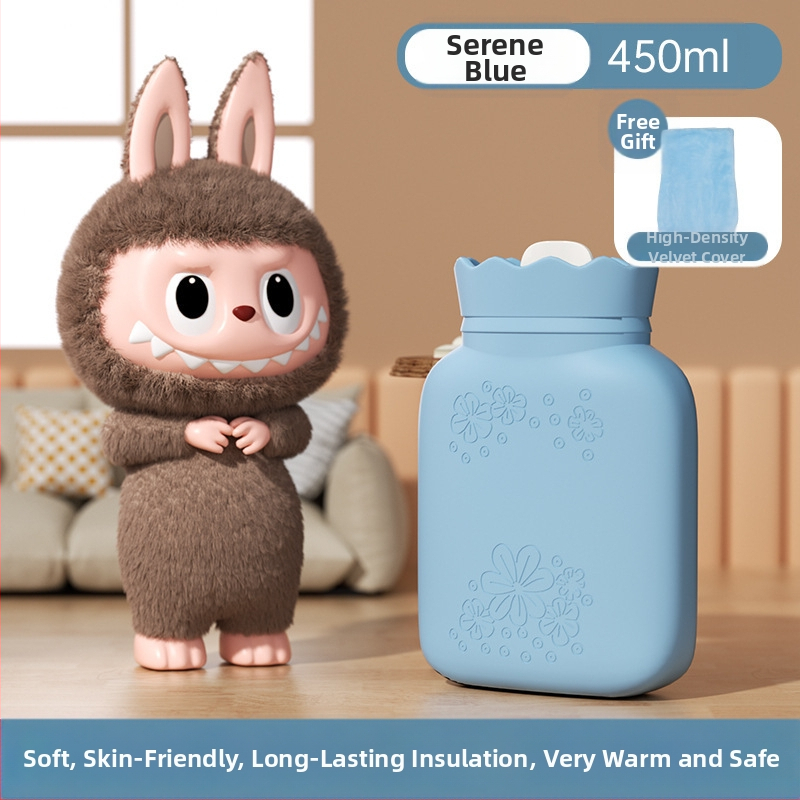 Saulėgrąžų dizaino silikono karšto vandens buteliukas, nešiojamas rankų šildytuvas, pripildytas vandeniu, žiemai aksesuaras, mikrobangų šildymas