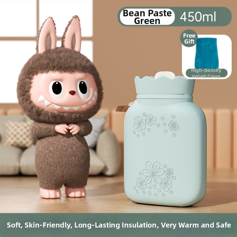 Saulėgrąžų dizaino silikono karšto vandens buteliukas, nešiojamas rankų šildytuvas, pripildytas vandeniu, žiemai aksesuaras, mikrobangų šildymas