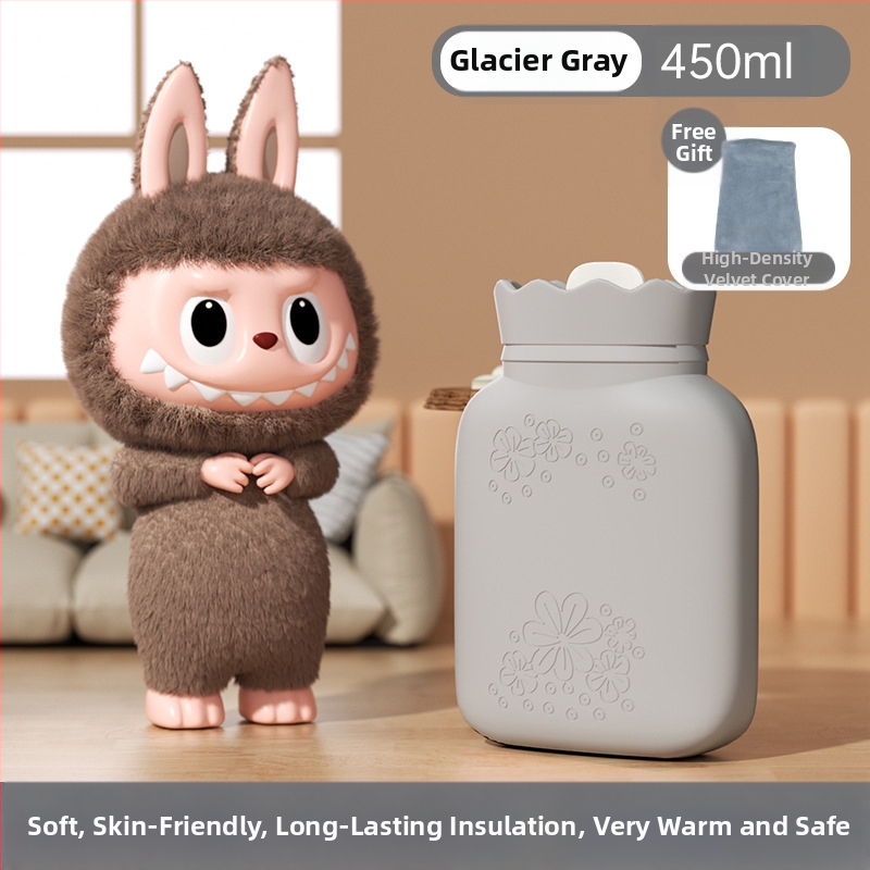 Saulėgrąžų dizaino silikono karšto vandens buteliukas, nešiojamas rankų šildytuvas, pripildytas vandeniu, žiemai aksesuaras, mikrobangų šildymas