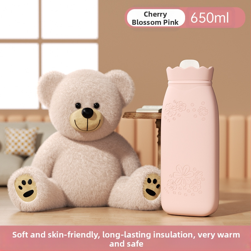 Saulėgrąžų dizaino silikono karšto vandens buteliukas, nešiojamas rankų šildytuvas, pripildytas vandeniu, žiemai aksesuaras, mikrobangų šildymas