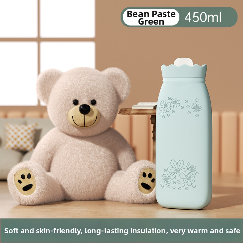 Saulėgrąžų dizaino silikono karšto vandens buteliukas, nešiojamas rankų šildytuvas, pripildytas vandeniu, žiemai aksesuaras, mikrobangų šildymas