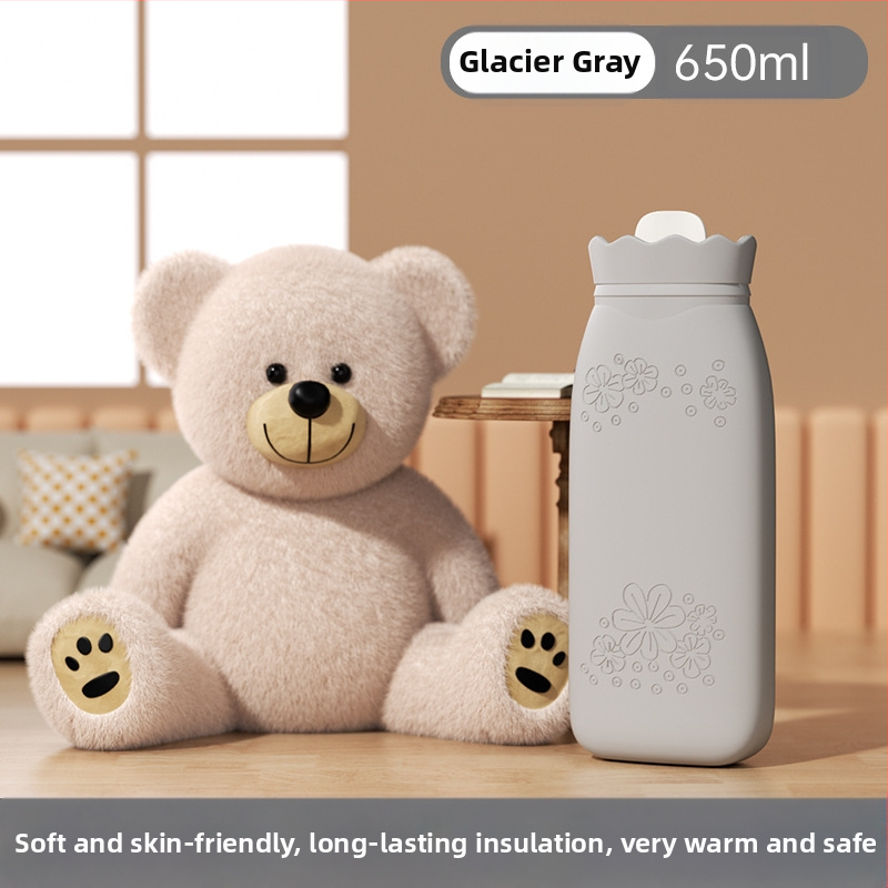 Saulėgrąžų dizaino silikono karšto vandens buteliukas, nešiojamas rankų šildytuvas, pripildytas vandeniu, žiemai aksesuaras, mikrobangų šildymas