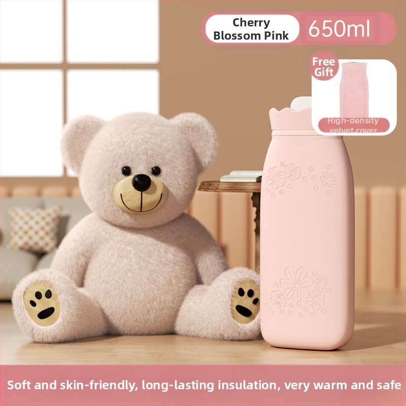 Saulėgrąžų dizaino silikono karšto vandens buteliukas, nešiojamas rankų šildytuvas, pripildytas vandeniu, žiemai aksesuaras, mikrobangų šildymas