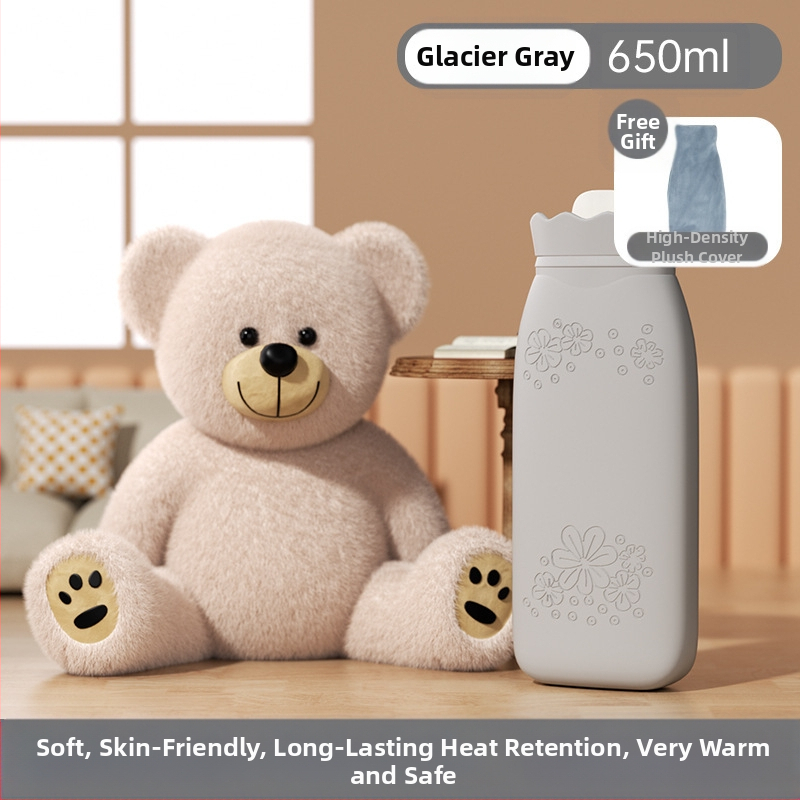 Saulėgrąžų dizaino silikono karšto vandens buteliukas, nešiojamas rankų šildytuvas, pripildytas vandeniu, žiemai aksesuaras, mikrobangų šildymas