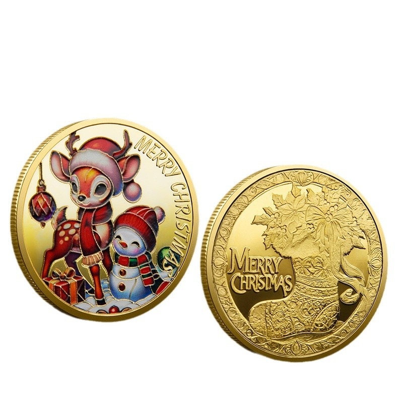 Karácsonyi Mikulás emlékérme reliefes kivitelben • Fém • Egyedi PP zacskóban csomagolva • Iroda ajándékként