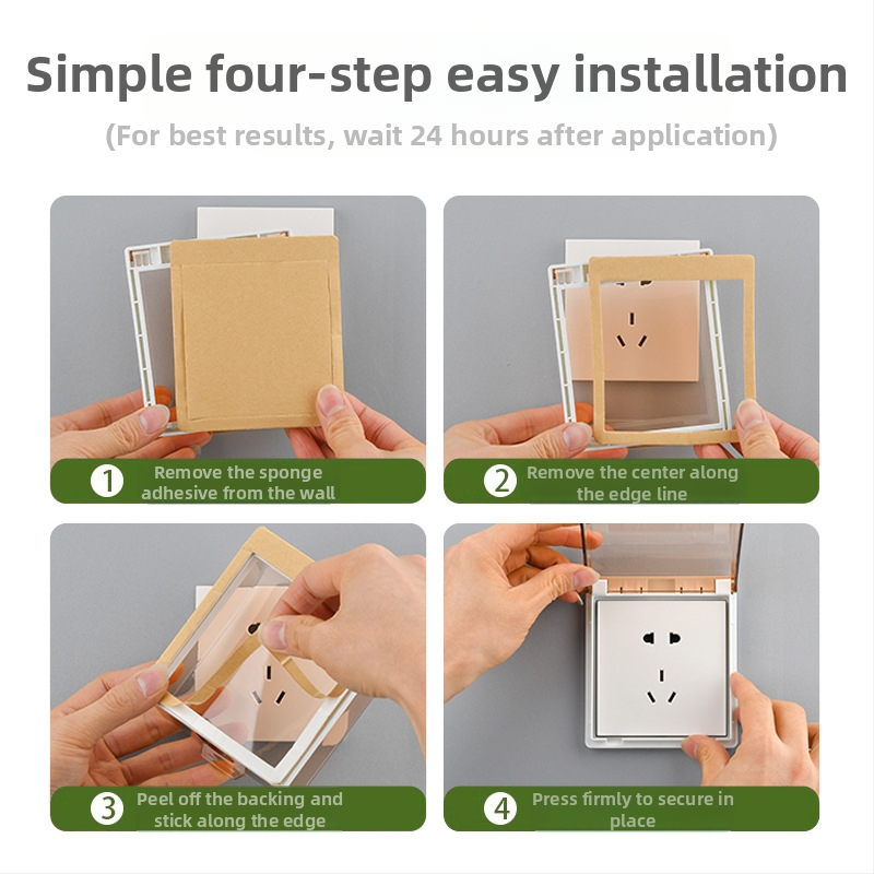 86-тип водоустойчив капак за баня за ключ и контакт, прозрачен, самозалепващ монтаж