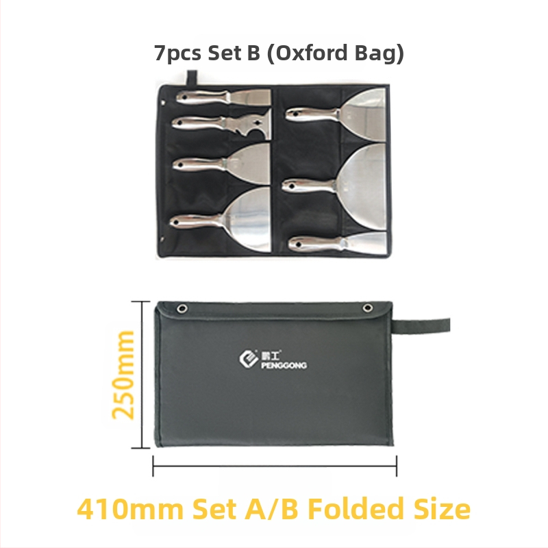 Плосък нож за шпакловка – неръждаема стомана, хранително качество, за почистване на прах и кал от лезвия; Peng Gong