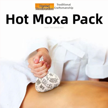 Ruyizhai Здравословна билкова топка от пелин, ароматна тайска масажна топка, топъл моксибустационен пакет, компрес за очи и лице, 100 г