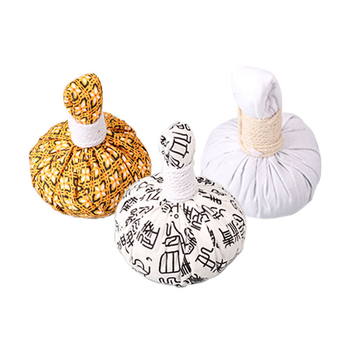 Ruyizhai Здравословна билкова топка от пелин, ароматна тайска масажна топка, топъл моксибустационен пакет, компрес за очи и лице, 100 г