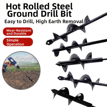 Χειροκίνητη ηλεκτρική κεφαλή τρυπανιού για διάτρηση εδάφους με σπειροειδή ράβδο — χαλάρωση εδάφους, φύτευση δενδρυλλίων, διάτρηση οπών και σκάψιμο λακκούβας σε θερμοκήπιο