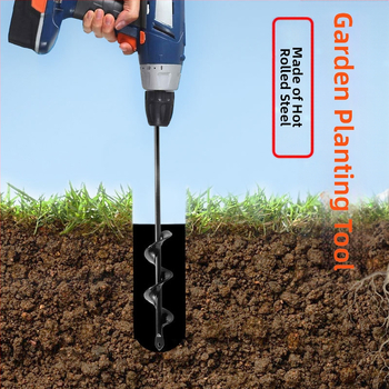 Χειροκίνητη ηλεκτρική κεφαλή τρυπανιού για διάτρηση εδάφους με σπειροειδή ράβδο — χαλάρωση εδάφους, φύτευση δενδρυλλίων, διάτρηση οπών και σκάψιμο λακκούβας σε θερμοκήπιο