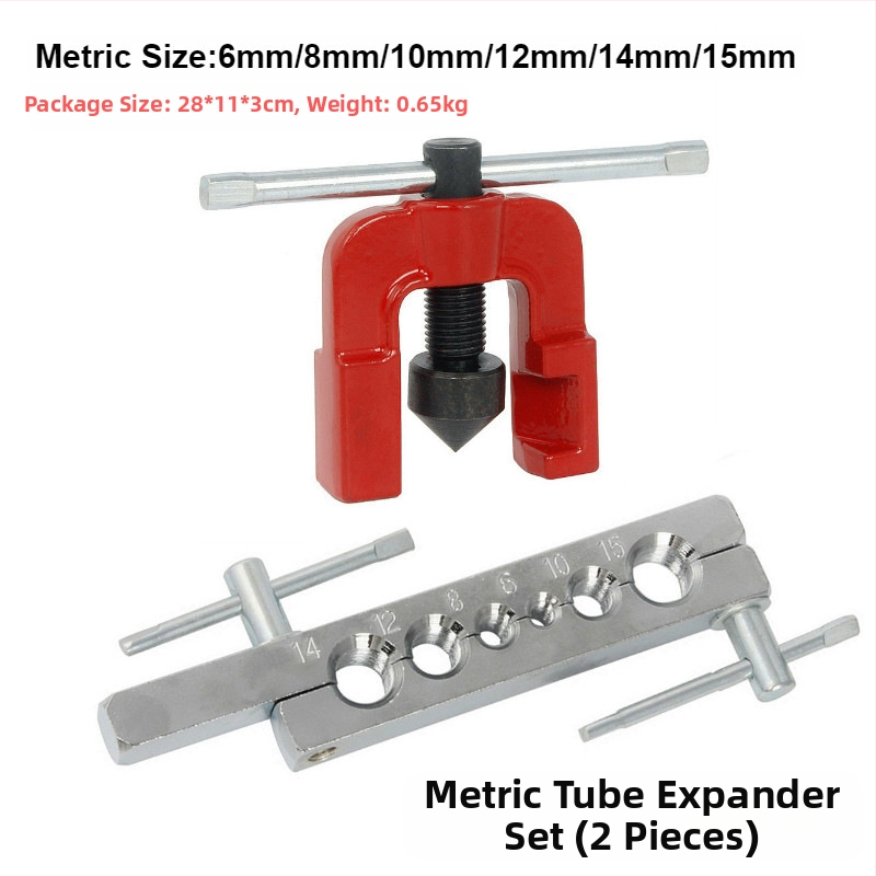 Vario vamzdžių flanšavimo įrankis, 10 dalių rinkinys, modelis CT-2029, septynių skylučių flanšavimo freza