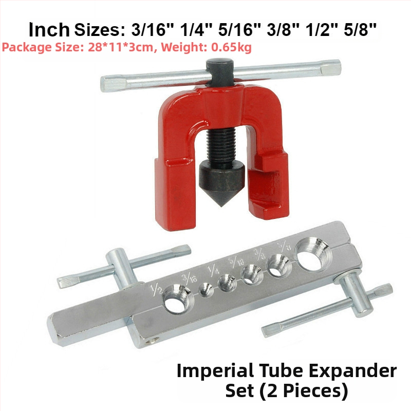 Vario vamzdžių flanšavimo įrankis, 10 dalių rinkinys, modelis CT-2029, septynių skylučių flanšavimo freza