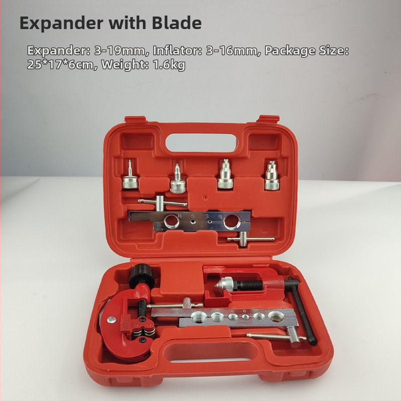 Vario vamzdžių flanšavimo įrankis, 10 dalių rinkinys, modelis CT-2029, septynių skylučių flanšavimo freza