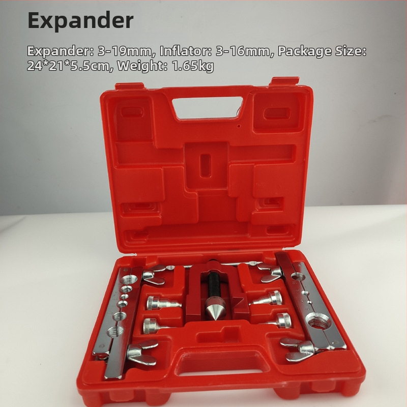 Vario vamzdžių flanšavimo įrankis, 10 dalių rinkinys, modelis CT-2029, septynių skylučių flanšavimo freza