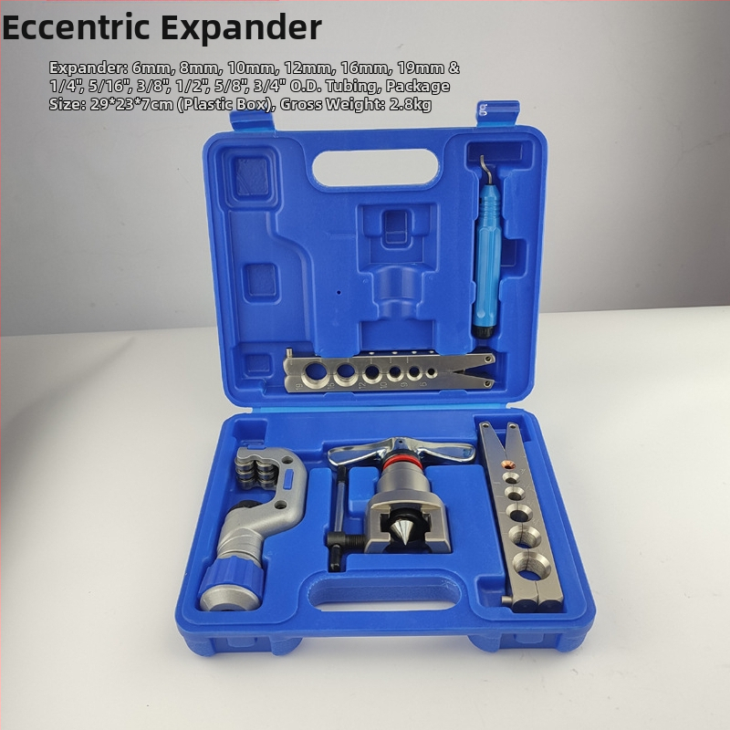 Vario vamzdžių flanšavimo įrankis, 10 dalių rinkinys, modelis CT-2029, septynių skylučių flanšavimo freza