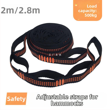 Hamakų diržai - reguliuojami, greitas montavimas, aukštos tvirtumo poliesteris, įtrauktos 2 sagtelės, nešiojami
