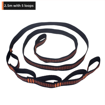 Hamakų diržai - reguliuojami, greitas montavimas, aukštos tvirtumo poliesteris, įtrauktos 2 sagtelės, nešiojami