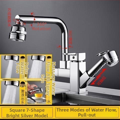 Virtuvės maišytuvas su ištraukiamu antgaliu karštam ir šaltam vandeniui, iš nerūdijančio plieno, keramikinis vožtuvas, montuojamas ant paviršiaus, 35 mm sėdėjimo skersmuo