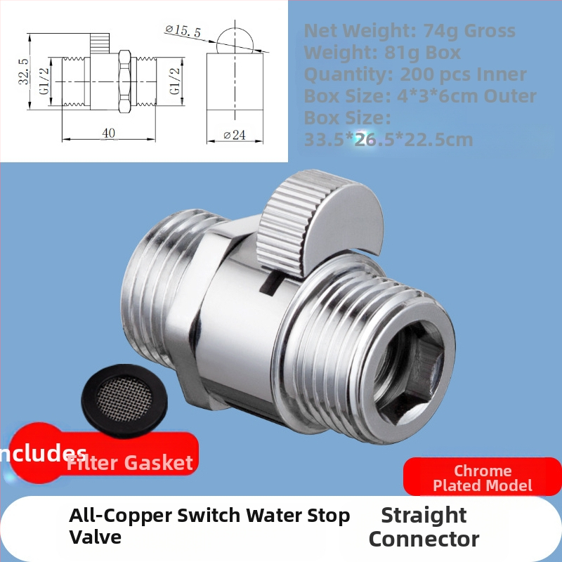 JF360 Mesing ravni i kutni ventil za WC sprej — navoj, Ø20 mm, 1,6 MPa