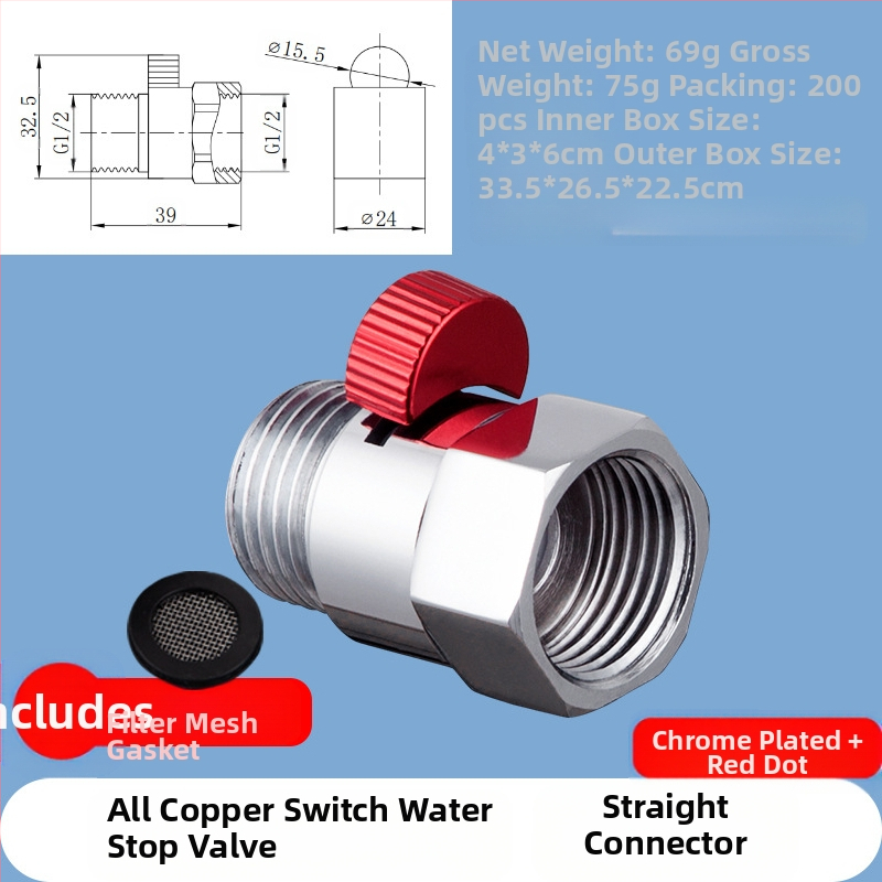 JF360 Mesing ravni i kutni ventil za WC sprej — navoj, Ø20 mm, 1,6 MPa