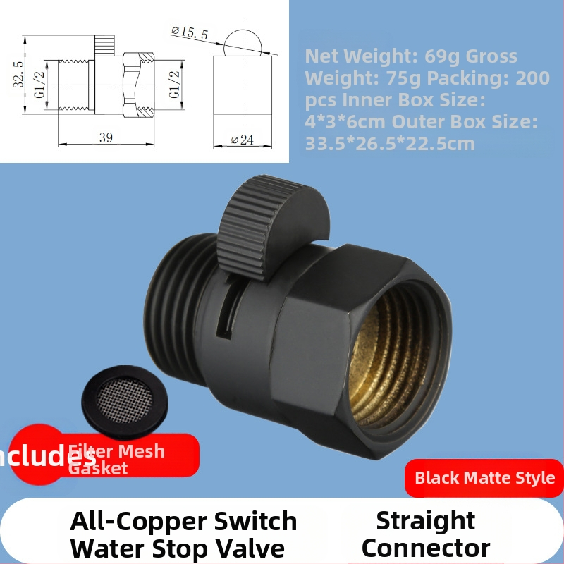 JF360 Mesing ravni i kutni ventil za WC sprej — navoj, Ø20 mm, 1,6 MPa