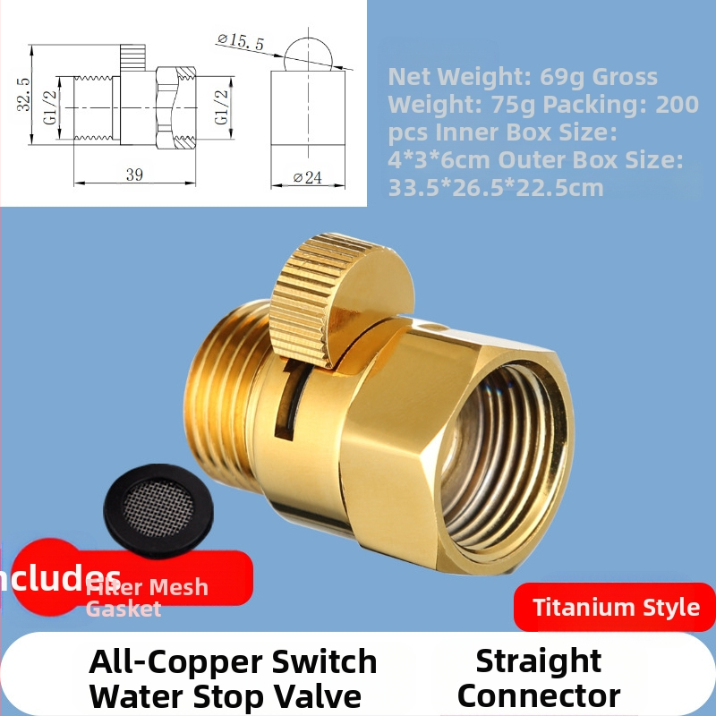 JF360 Mesing ravni i kutni ventil za WC sprej — navoj, Ø20 mm, 1,6 MPa