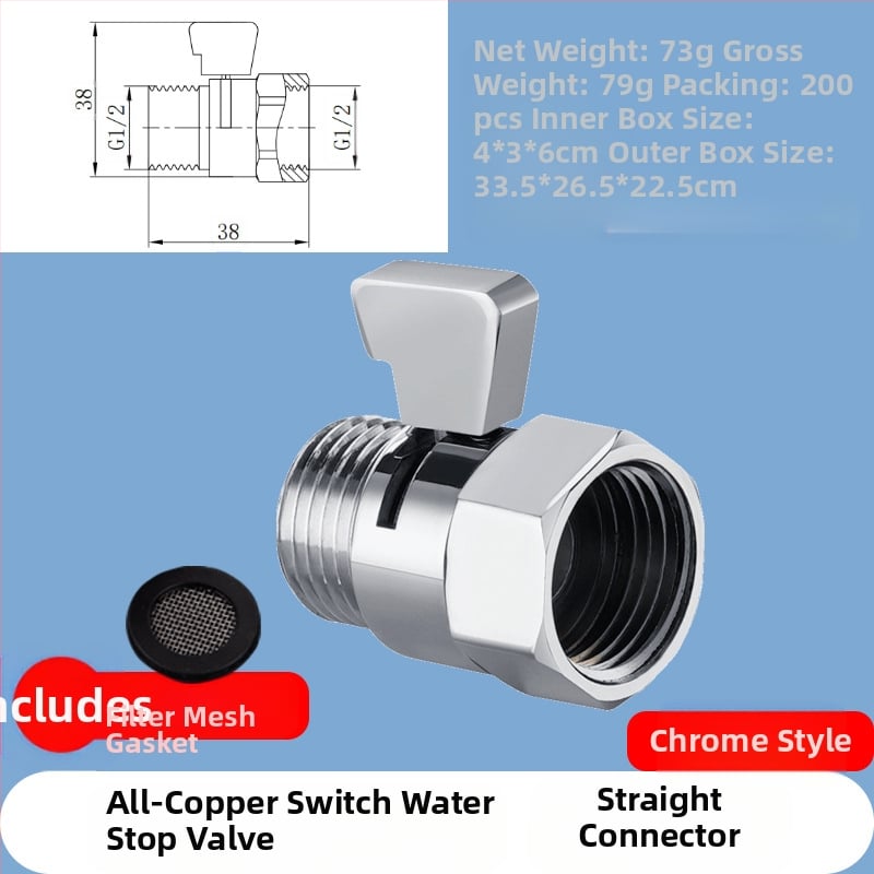 JF360 Mesing ravni i kutni ventil za WC sprej — navoj, Ø20 mm, 1,6 MPa