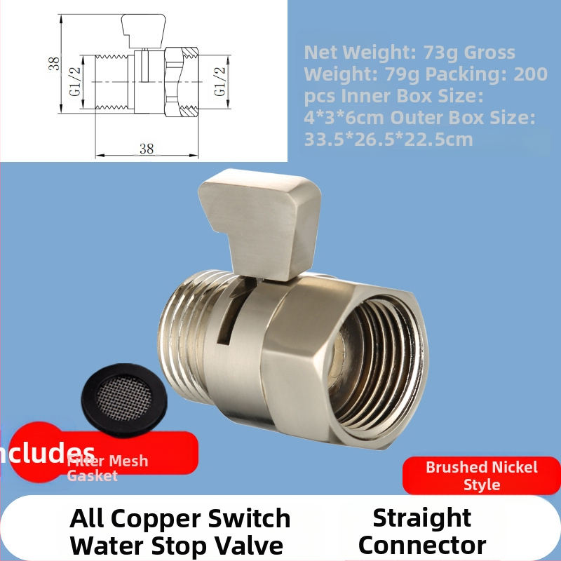 JF360 Mesing ravni i kutni ventil za WC sprej — navoj, Ø20 mm, 1,6 MPa