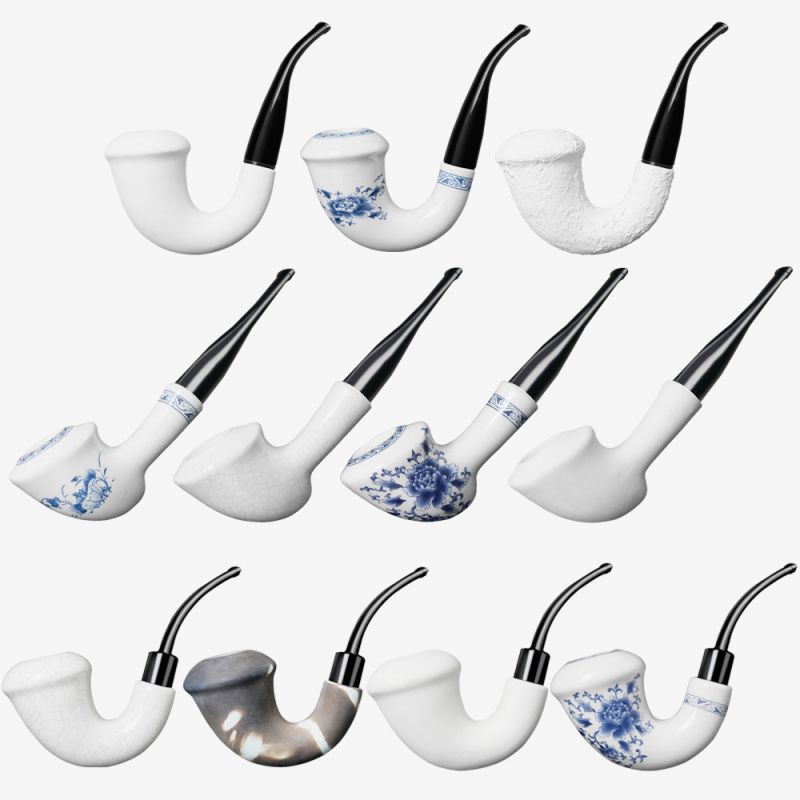 Woody keraminė pypkė su akriline burna – pradedantiesiems tinkama; kilmė Zhejiang, Kinija; logotipo spausdinimas įmanomas; puiki dovana.