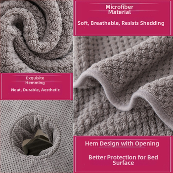 Grožio salono rankšluosčių komplektas su skylute masažo stalui ir veido pagalvėlei, Coral fleece 150D, aukštas/žemas pluoštas, logotipo pritaikymas