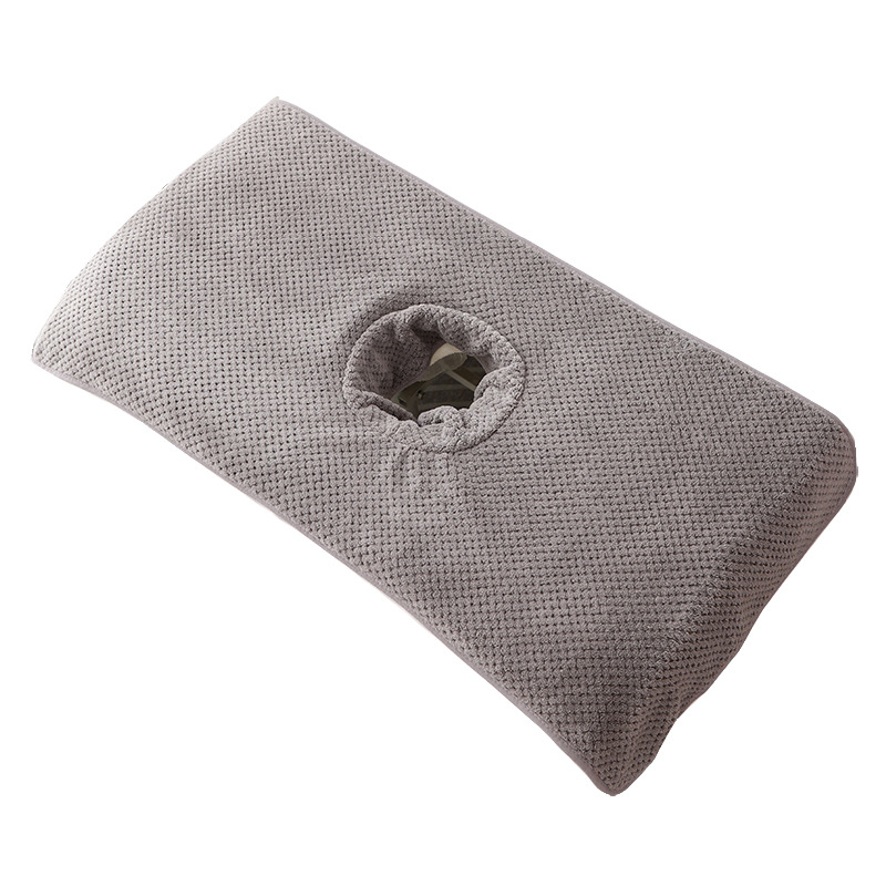 Grožio salono rankšluosčių komplektas su skylute masažo stalui ir veido pagalvėlei, Coral fleece 150D, aukštas/žemas pluoštas, logotipo pritaikymas