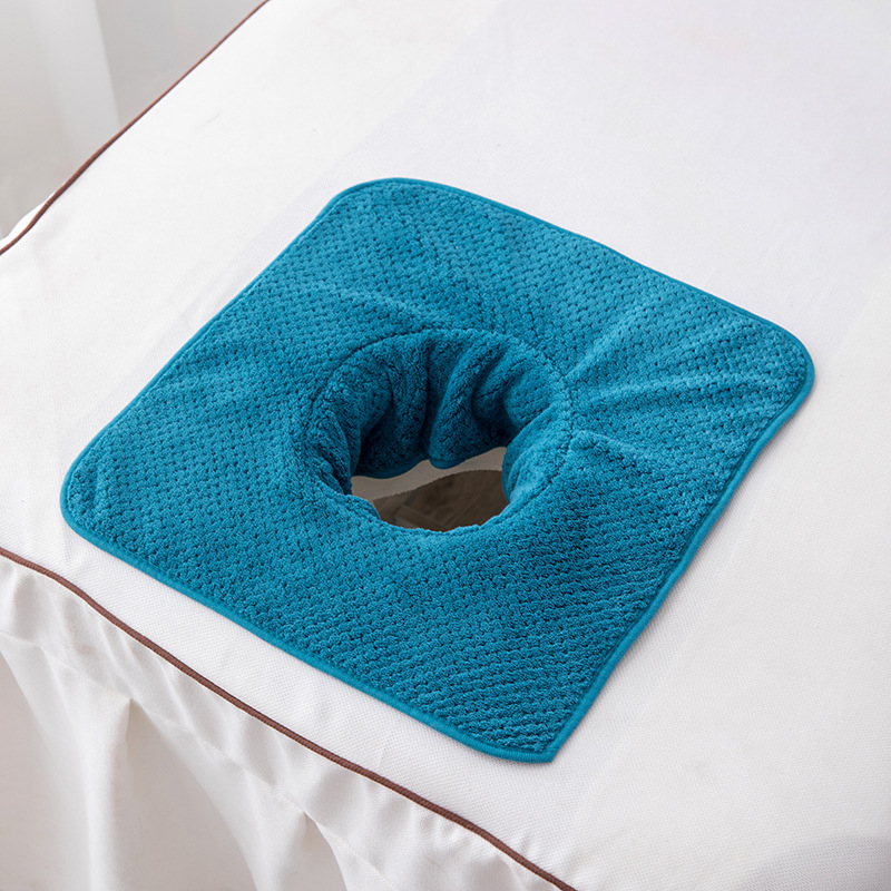 Grožio salono rankšluosčių komplektas su skylute masažo stalui ir veido pagalvėlei, Coral fleece 150D, aukštas/žemas pluoštas, logotipo pritaikymas