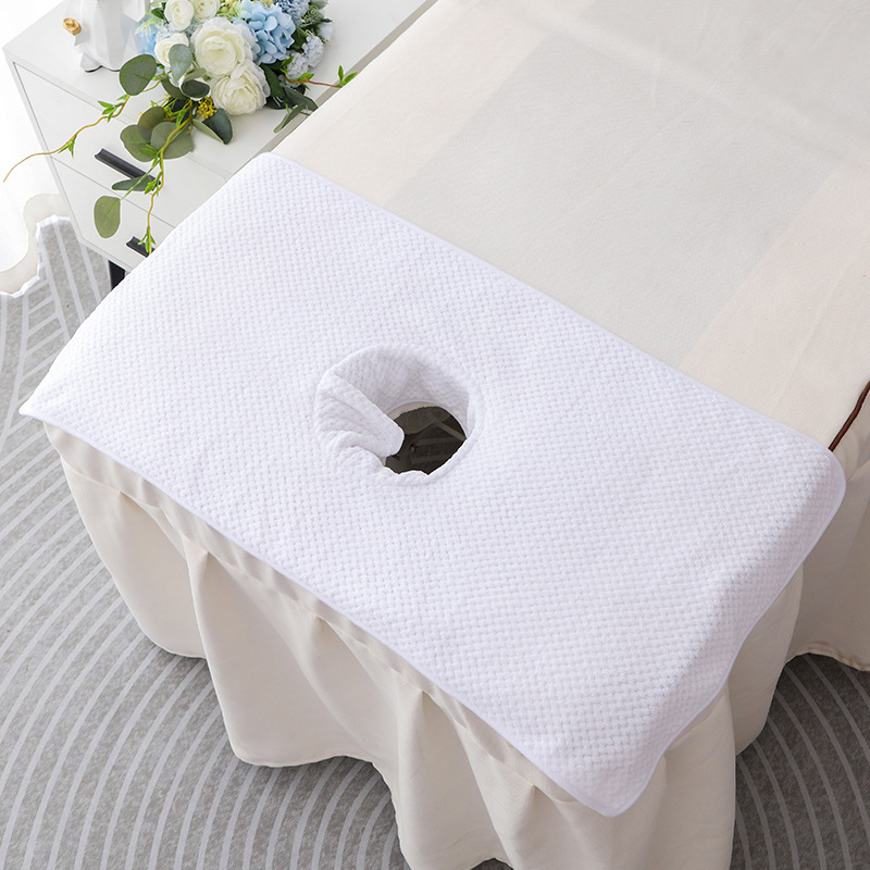 Grožio salono rankšluosčių komplektas su skylute masažo stalui ir veido pagalvėlei, Coral fleece 150D, aukštas/žemas pluoštas, logotipo pritaikymas